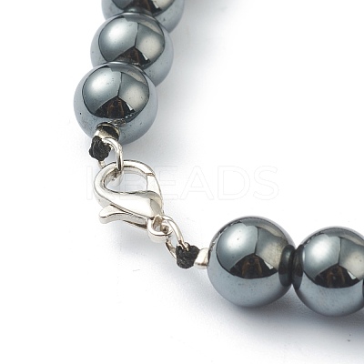 Non-Magnetic Synthetic Hematite Beades 3 Layer Necklaces NJEW-J058-02-1