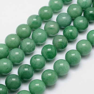 Round Natural Green Aventurine Bead Strands G-L419-58-1