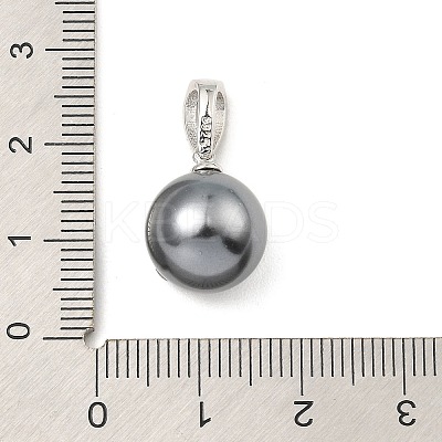 Rhodium Plated 925 Sterling Silver Pendants STER-Z003-08P-1