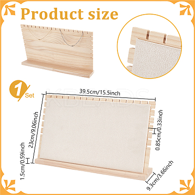 Wooden Necklace Display Stands AJEW-WH0459-92A-1