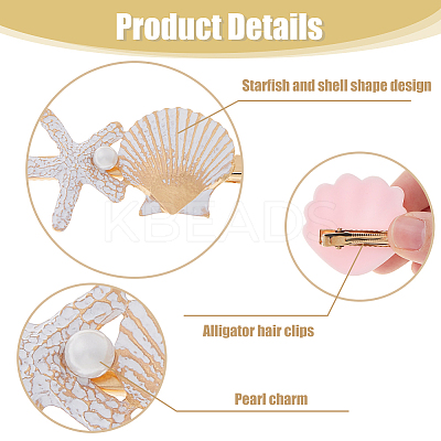 Iron & Alloy Alligator Hair Clips PHAR-HS0001-01-1