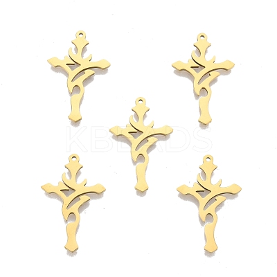 Ion Plating(IP) 201 Stainless Steel Pendants STAS-N098-097LG-1