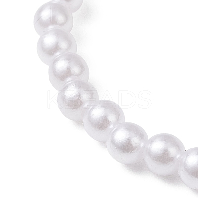 ABS Plastic Imitation Pearl Beads Stretch Bracelets BJEW-JB13207-1