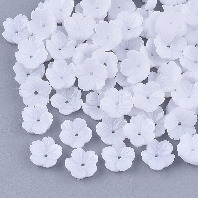 Opaque Resin Bead Caps LS-RESI-T040-031B-1