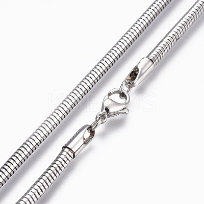 Non-Tarnish 304 Stainless Steel Snake Chain Necklaces NJEW-F248-01C-P-1