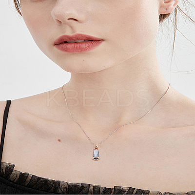 8Pcs 4 Colors Faceted Glass Charms GLAA-LP0001-21-1
