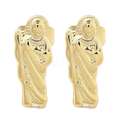 304 Stainless Steel Stud Earrings for Women EJEW-K271-03B-G-1