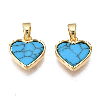 Real 18K Gold Plated Brass Pendants KK-N233-169A-03C-1