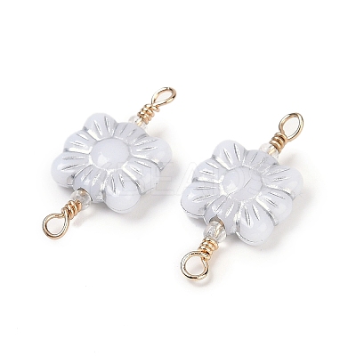 Opaque Acrylic Links Connector Charms KK-K296-07A-G-1