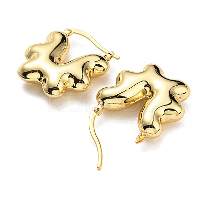 Flower Hoop Earrings EJEW-G355-08G-1