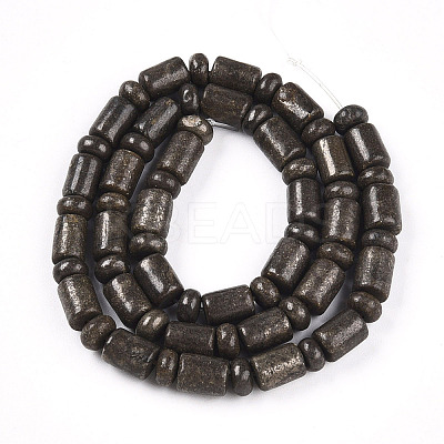 Natural Pyrite Beads Strands G-N346-03A-01-1
