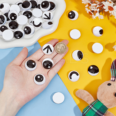 48Pcs 24 Style Glass Doll Craft Eyes Cabochons DIY-OC0011-82B-1
