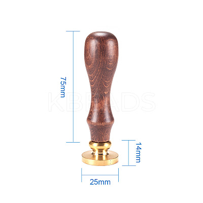 DIY Letter Scrapbook Brass Wax Seal Stamps and Wood Handle Sets AJEW-PH0010-S-1