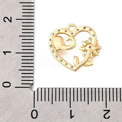 Brass Micro Pave Cubic Zirconia Pendants KK-C096-11G-1