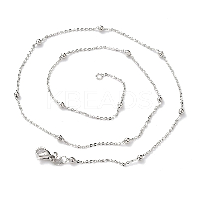 Brass Cable Chain Necklaces NJEW-I247-02P-1