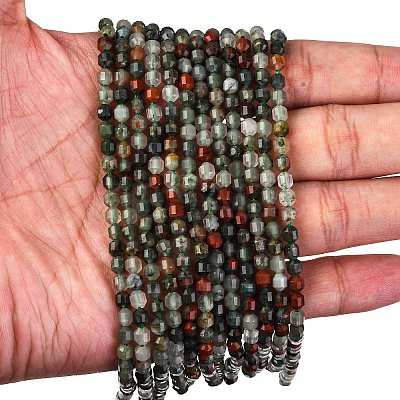 Natural African Bloodstone Beads Strands G-A260-A38-01-1