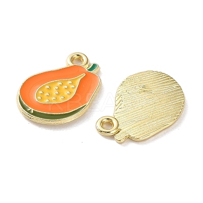 Fruit Alloy Enamel Charms PALLOY-S058-01LG-30-1