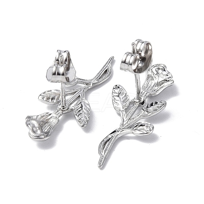 Non-Tarnish 304 Stainless Steel Flower of Life Stud Earrings for Women LS-EJEW-F300-08P-1