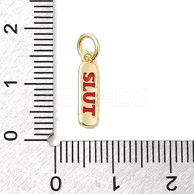 Brass Enamel Charms KK-P338-01G-A02-1