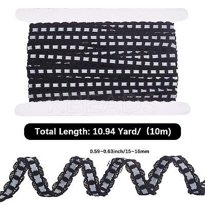 10M 10% Spandex & 90% Nylon Lace Elastic Ribbon OCOR-CY0001-12C-1