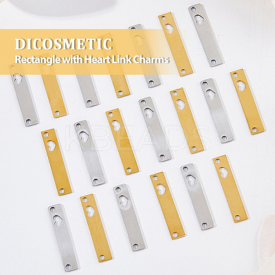 20Pcs 2 Colors 201 Stainless Steel Pendants STAS-DC0014-09-1