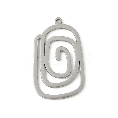 304 Stainless Steel Pendants STAS-G355-08B-P-1