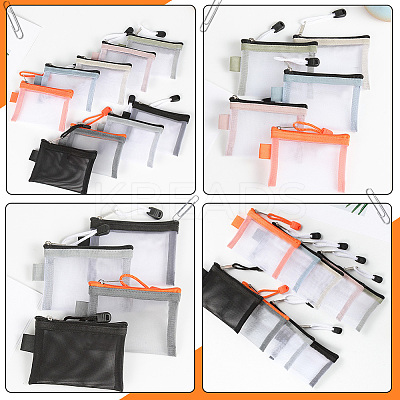 5Pcs Nylon Mesh Pen Bag AJEW-SP0001-89K-1