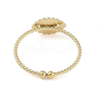 304 Stainless Steel Rhinestone Eye Open Cuff Rings for Women LS-RJEW-H229-01G-1