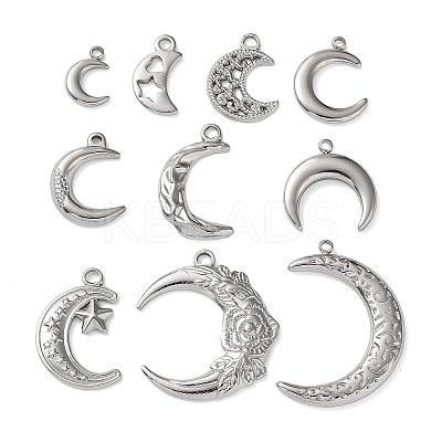 10Pcs 304 Stainless Steel Pendants STAS-P426-11P-1