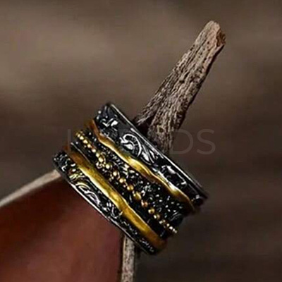 Retro Alloy Rotating Finger Rings FS-WG1AD62-04-1