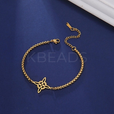 Witch Knot 304 Stainless Steel Link Bracelets FS-WG5CE25-02-1