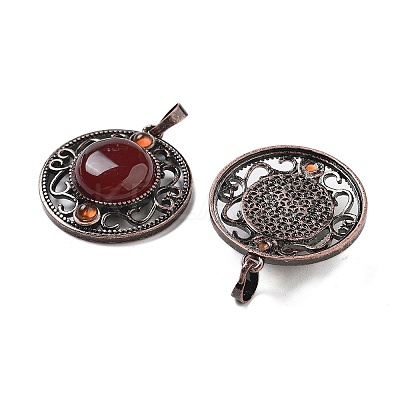 Natural Carnelian(Dyed and Heated) Pendants G-Q158-03A-R01-1