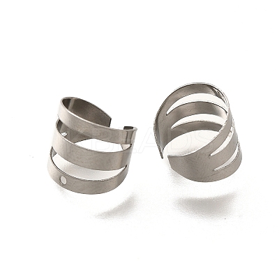Anti-Tarnish 304 Stainless Steel Ear Cuff Findings STAS-F311-16P-1
