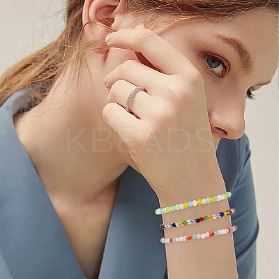 10 Strands 5 Colors Electroplate Glass Beads Strands EGLA-YW0003-89A-1