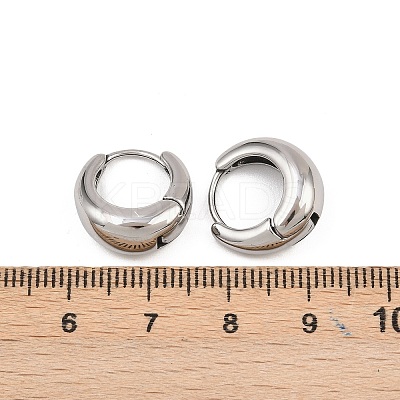 316 Surgical Stainless Hoop Earrings EJEW-C160-06A-P-1