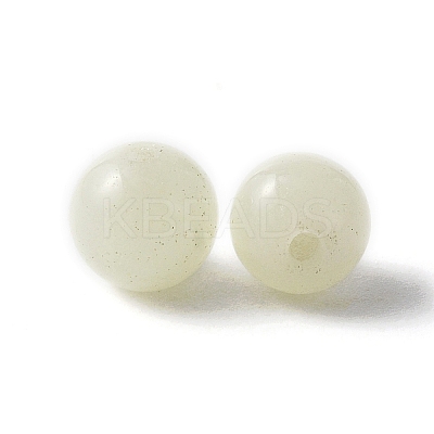 Synthetic Luminous Stone Round Beads G-WH0026-08A-03C-1