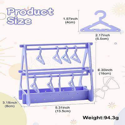 2 Layers Hanger Style Acrylic Earring Storage Display Rack ST-CJ0034-01A-1
