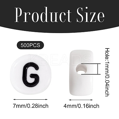 500Pcs Acrylic Beads SACR-TA0001-55G-1