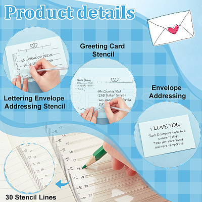 1 Set PET Plastic Greeting Card Templates DIY-PH0021-25-1