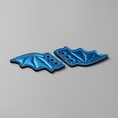 Bat Wing Cloth Shoe Lace Charm DIY-WH0308-467B-1