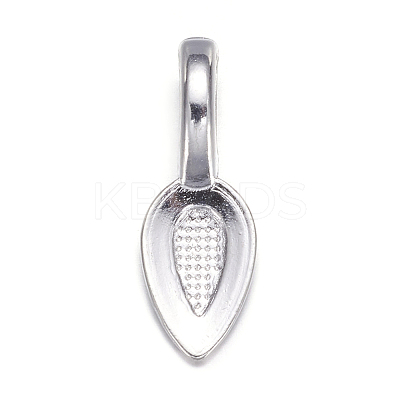 Tibetan Style Alloy Glue-on Flat Pad Bails LS-TIBEP-AB3348Y-S-NF-1