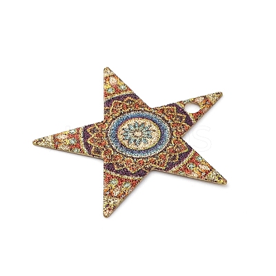 Geometric Alloy Sheet Printed Pendant Earrings Accessories PALLOY-E139-01G-02-1