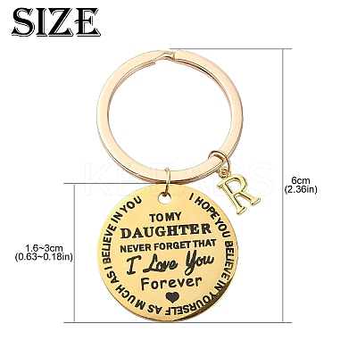 Valentine's Day Brass & 201 Stainless Steel Keychain KEYC-YW00097-01-1
