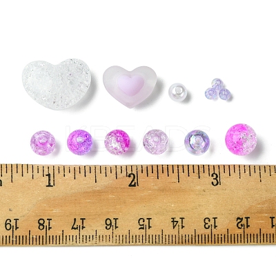DIY Round Acrylic Beads Jewelry Making Findings Kits DIY-FS0007-04-1
