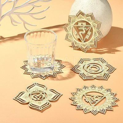 50Pcs 5 Styles Undyed Wood Connector Charms Set WOOD-CJ0001-74-1