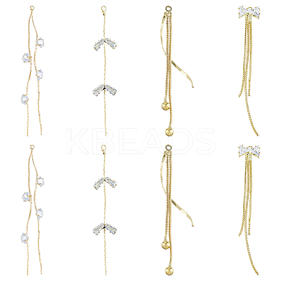 8Pcs 4 Style Brass Big Pendants KK-FH0005-88-1