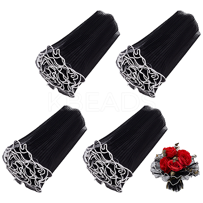 4 Bags Polyester Flower Bouquet Wrapping Mesh Paper ORIB-BC0001-12A-1
