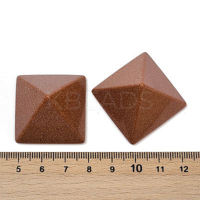 Synthetic Goldstone Orgonite Pyramid Display Decorations G-C186-07G-1
