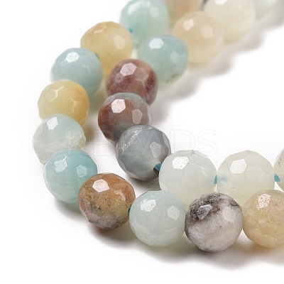 Natural Flower Amazonite Beads Strands G-E571-26A-1