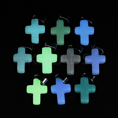 Synthetic Noctilucent Stone/Luminous Stone Pendants G-Z054-03A-1
